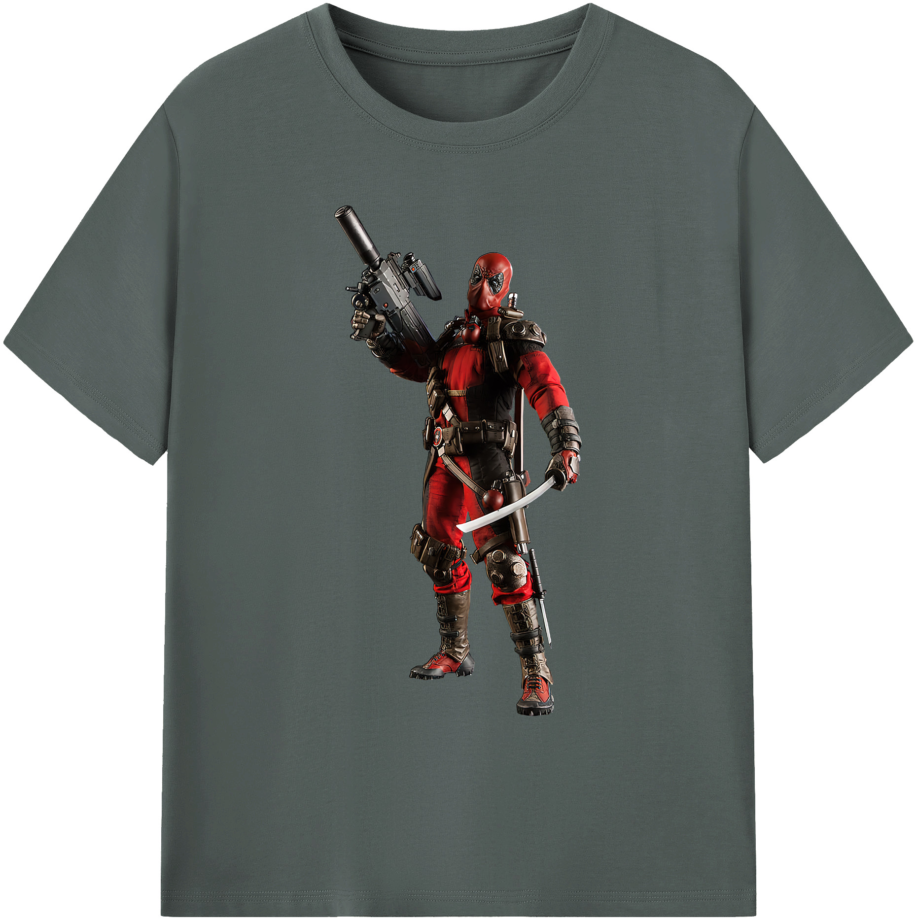 （画像用） Deadpool デッドプール 綿100％ メンズ半袖Tシャツ｜肌触りやわらか＆通気性
